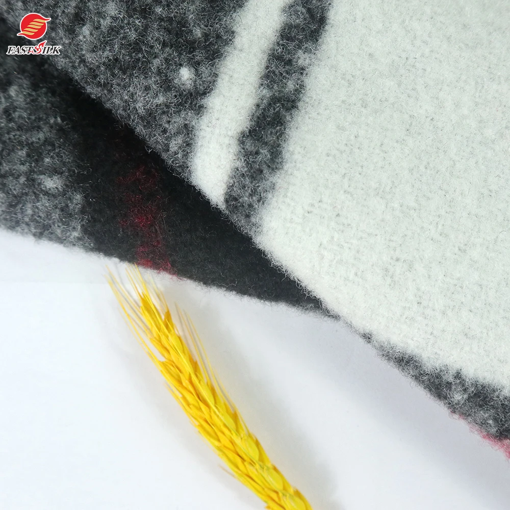 Classic check textiles 400gsm woven coat fleece textiles tweed garment fabric wool plaid fabrics for clothing