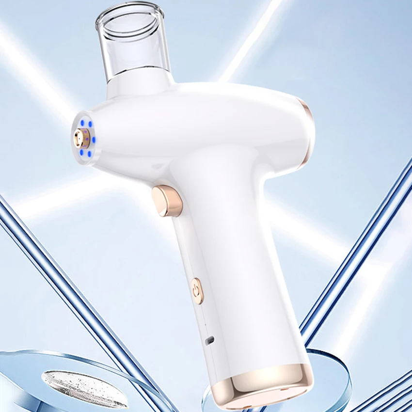Private label beauty instrument equipment face steamer mist nanometer spray electric nano mist face led light therapy with spray