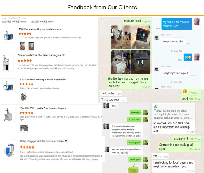 Laser marking machine metal plastic engraving fiber co2 uv  mopa 20W 30W 50W raycus max jpt  oree motor blind glasses