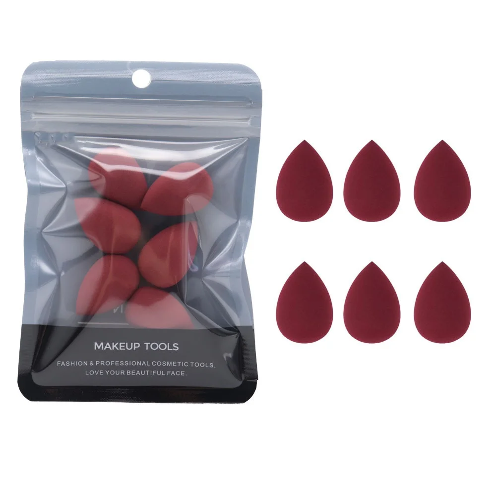 6pcs Water Drop Shape Makeup Sponge Blender Set Soft and Dry and Wet Use Perfect for Foundation Cream Powder And Liquid