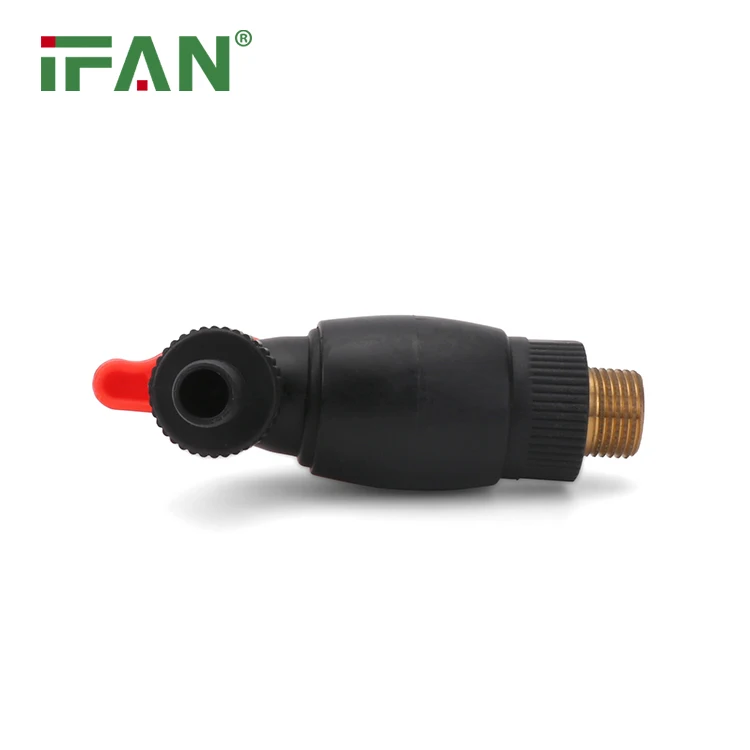 Фитинги IFANPLUS EN 15874 PPR черного цвета для водопроводной 1/2 '-3/4' высокого давления Bibcock