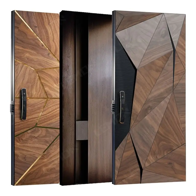 Modern Design Oak Wood Pivot Door Entrance Wooden Door For Residential House