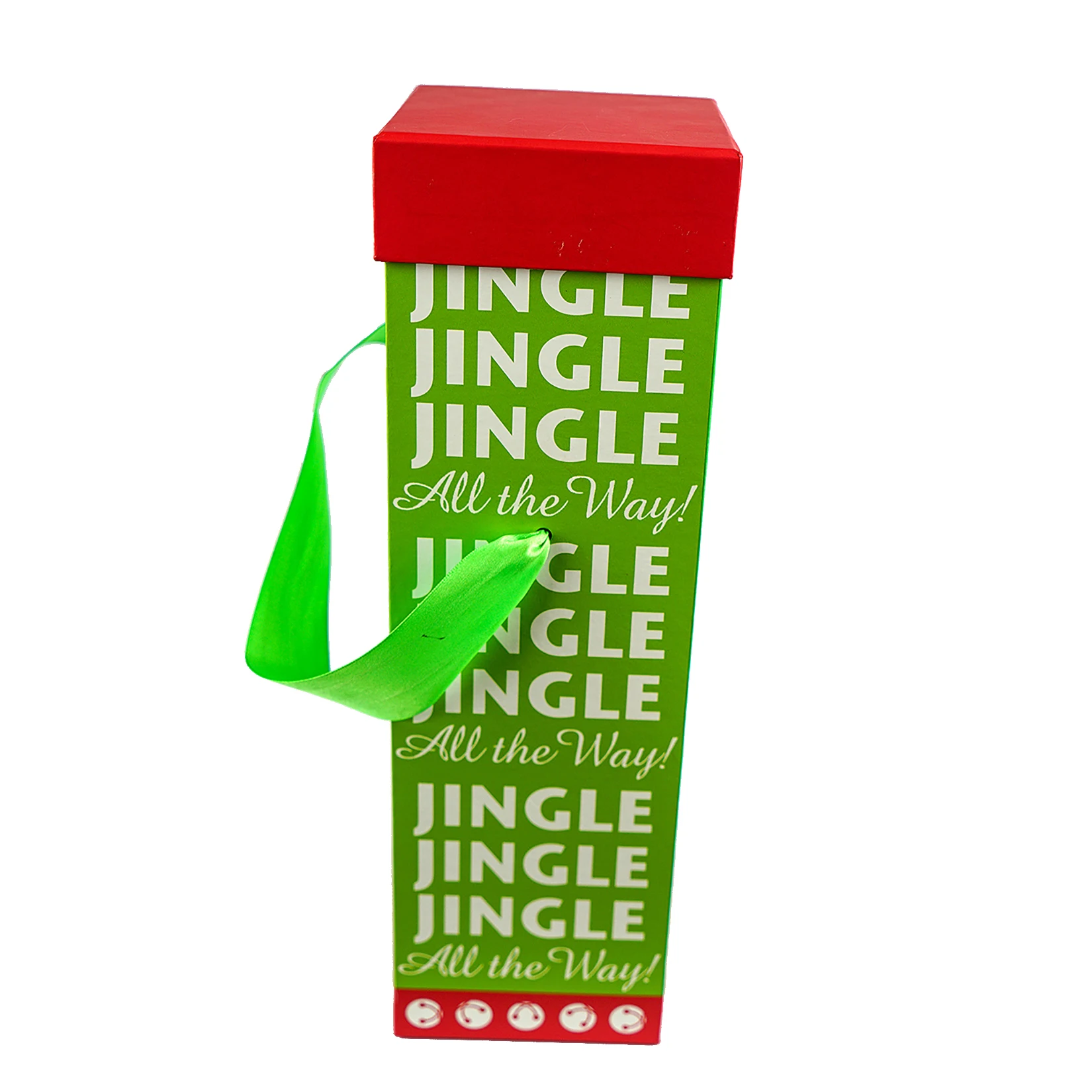 Fluorescent Green Silver Foil Stamping Box with Red Lid Silk Ribbon Soap Candle Packing Box