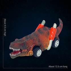 Wholesale Back Animal Vehicles Kids Dinosaur Model Mini Toy Car Mini Dinosaur Pull Back Friction Dinosaur Car Toy