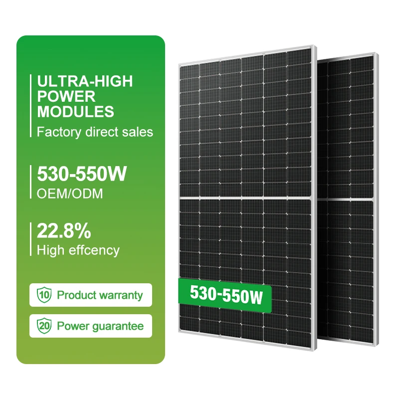 High efficiency solar panels long warranty 530w 540w 550w solar panel efficiency solar panels for business