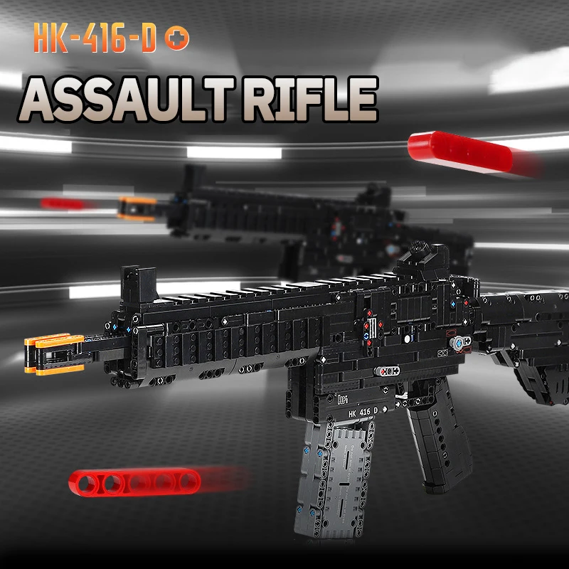 1178PCS Military Series HK416 Assault Rifle Assembly Building Block Model Birthday Gift For Boys New Year Gift
