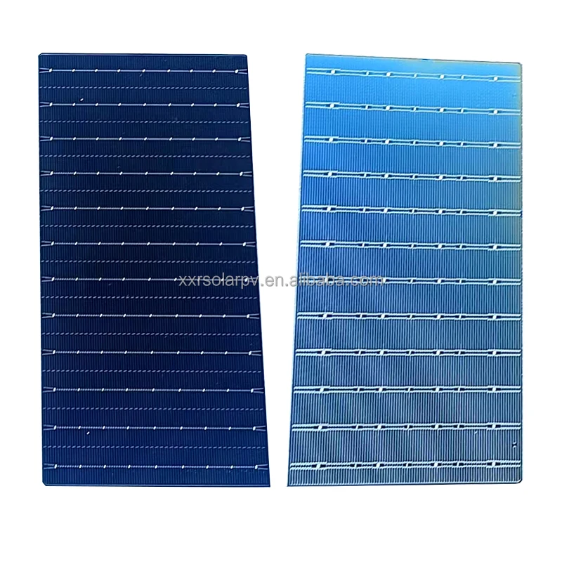 Half Cut Solar Cell 210 X 105 mm 9BB 12BB Bifacial Solar Cells for Hot Sale Half Cell Solar Panels