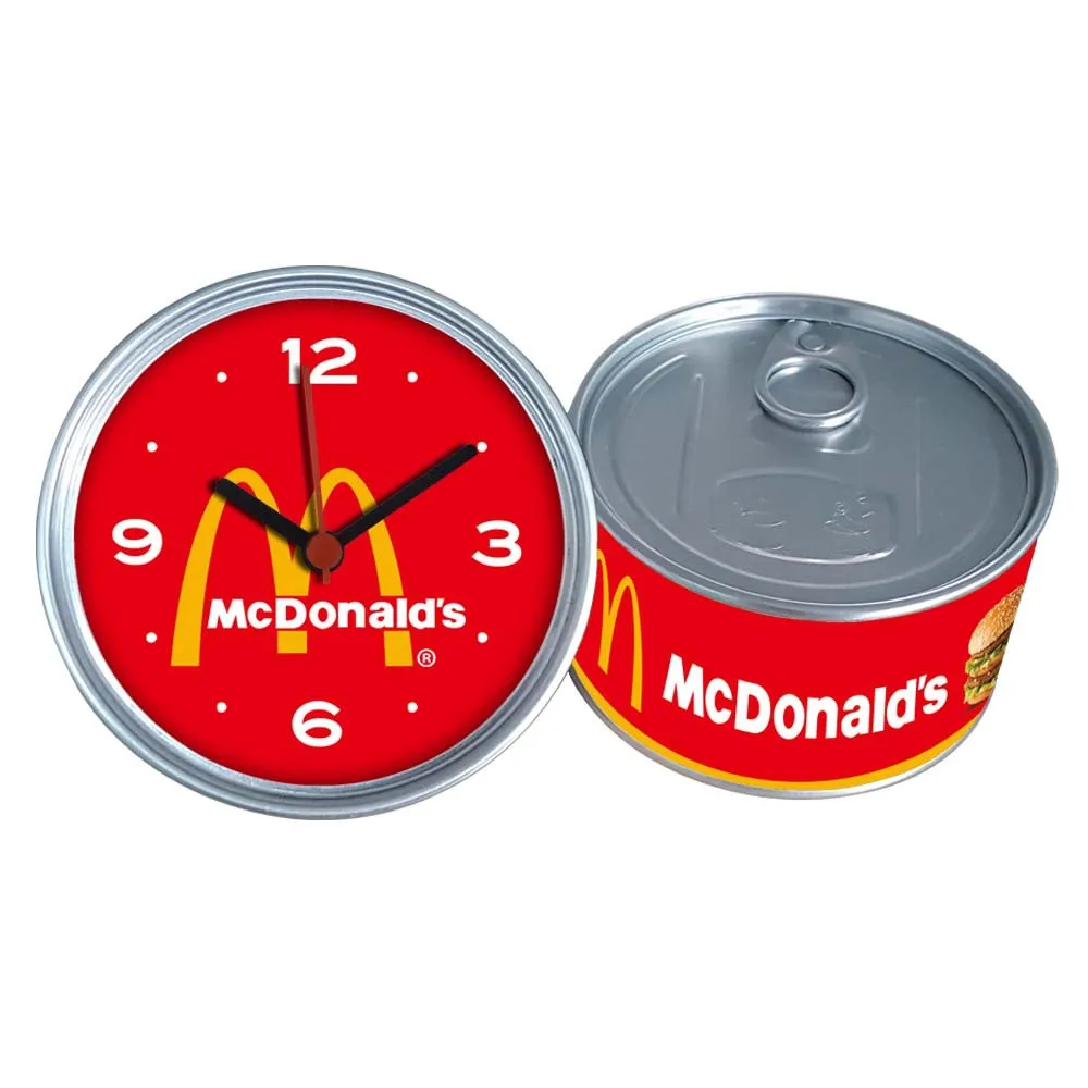 New desgin clock nestle cream can alarm clock Tin clock