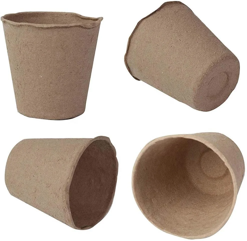 Eco-Friendly Biodegradable Saplings & Herb Plant Seed Nursery Pot Plant Starter Peat Pots for Seedings