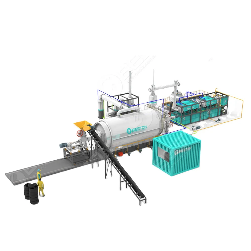Полунепрерывная машина пиролиза шин, система пиролиза, шины для нефтяного завода