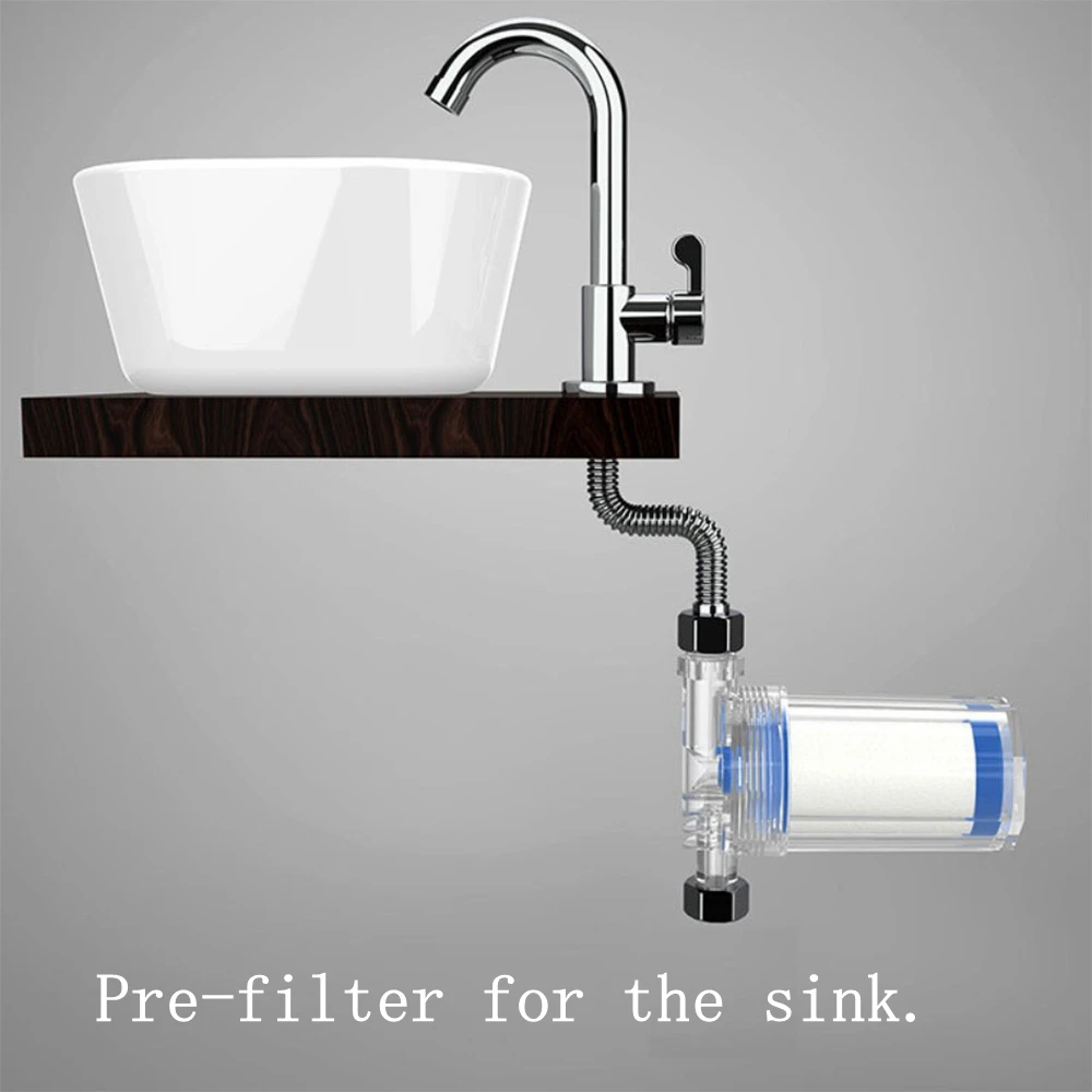 Pre-filter Pipeline Filter PP Water Filter Cartridge Remove Rust Chlorine for Bathroom /Sink / Wash Machine
