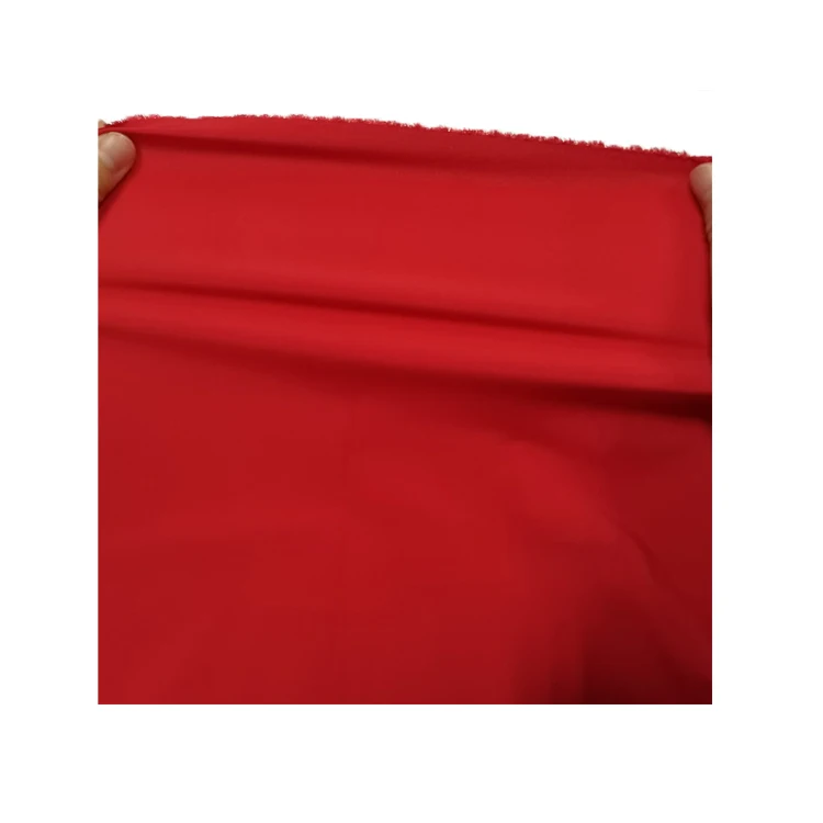 Moisture Resistant Spandex Garment Double Brushed Poly Spandex  Material Woven Spandex Fabric