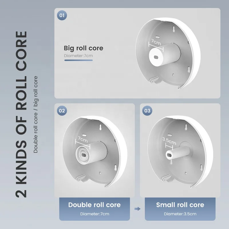 Saige Wall Mounted Plastic Lockable Toilet Paper Dispenser for Roll Paper Towel