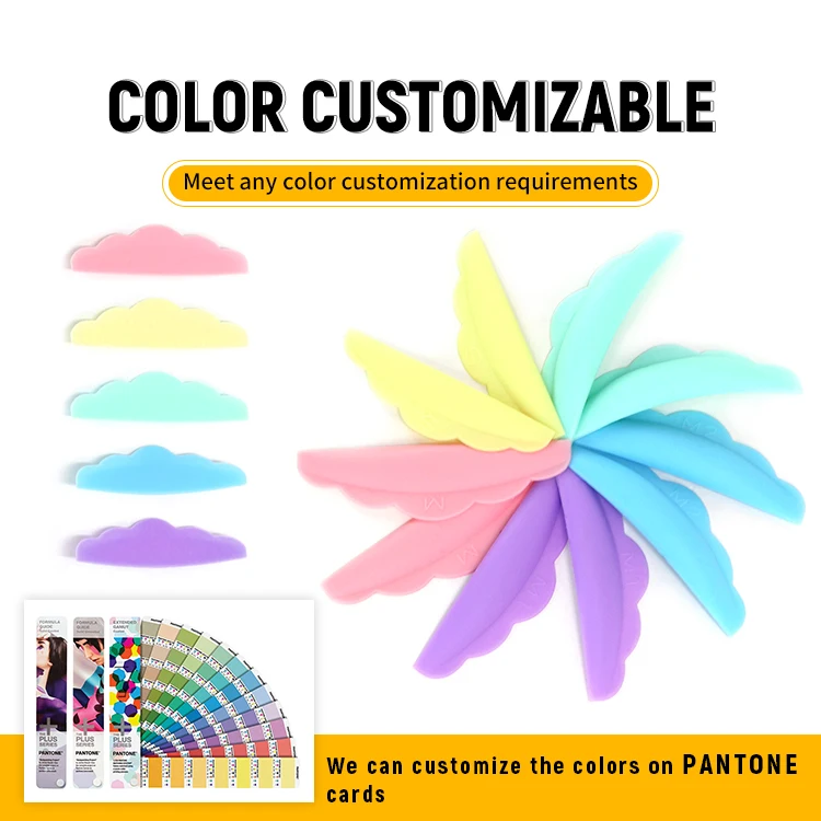 Soft No Odor Lashlift Sticky Shield Clear Silicone Eyelash Curler Perm Rod Pink Eye Lash Lift Pads Lamination Rollers Diy Oem