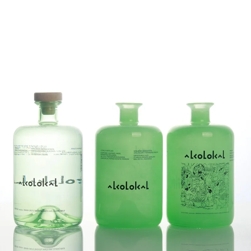premium custom round 700ml spirits alcohol glass bottle 750ml wholesale glass liquor bottles