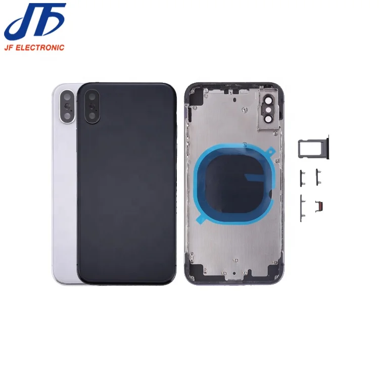  Задний корпус со средней рамкой для iPhone X Крышка батарейного отсека стеклянная задняя