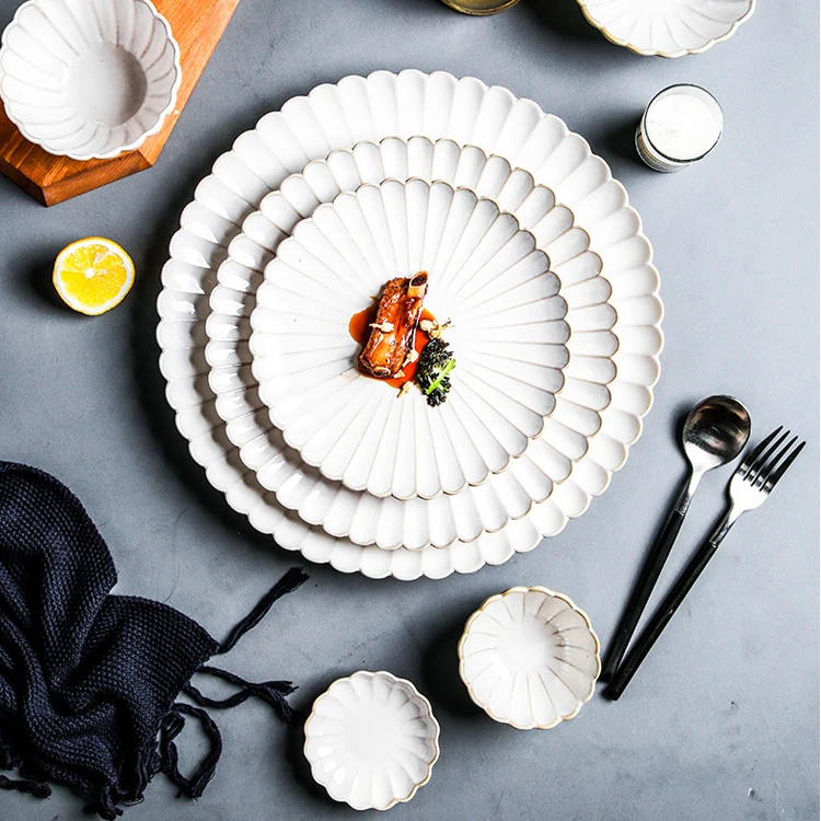 Christmas Plate Set Dinnerware Porcelain Dinner High Quality European Modern Colorful Ceramic Plates