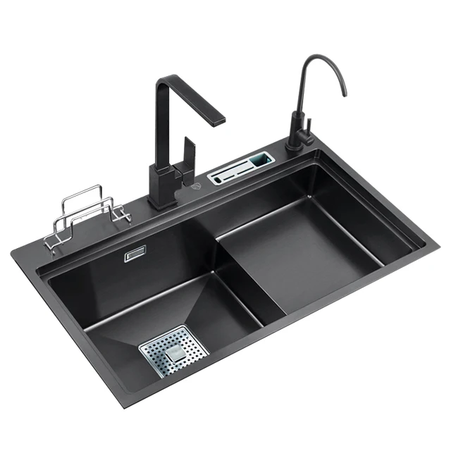 Factory Direct Stepped Base Kitchen Sink One Piece and Countertop Step High Grade Stainless Steel