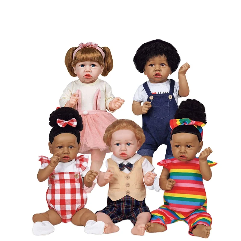 Оптовая продажа дешевая афроамериканская черная кукла для девочек 60 см виниловая кукла-реборн