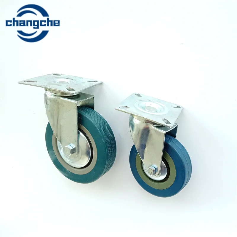 5 inch hot sale high quality  rubber swivel industrial caster medium duty cart wheel