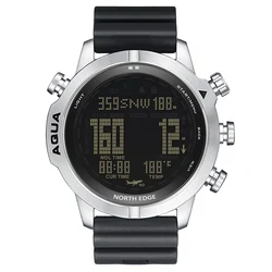 North Edge Aqua new design smart watch 10BAR water resistant Divers Watch with silica gel Watch Strap