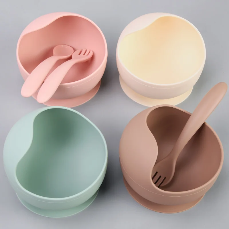 New Arrival Eco-friendly Non-toxic Strong Suction Silicone Baby Feeding Bowl And Plate