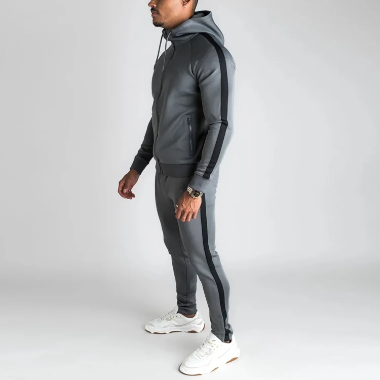 Custom track suit stripe tracksuit men tracksuits sports