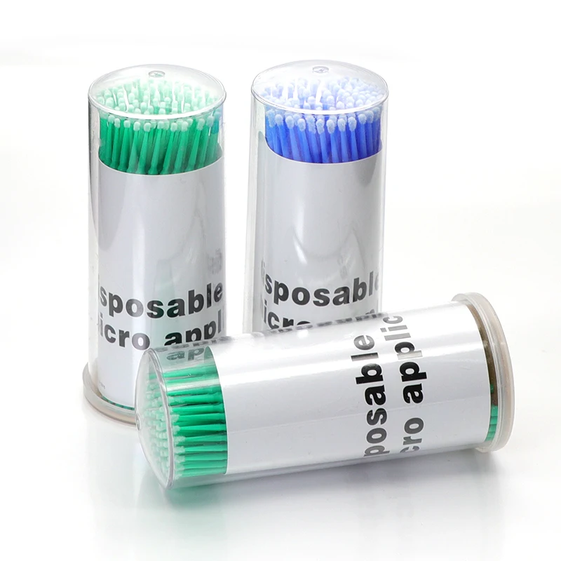 Хлопковая одноразовая мини-розовая лабораторная клейкая черная палочка для ресниц микрощетка зубных глаз