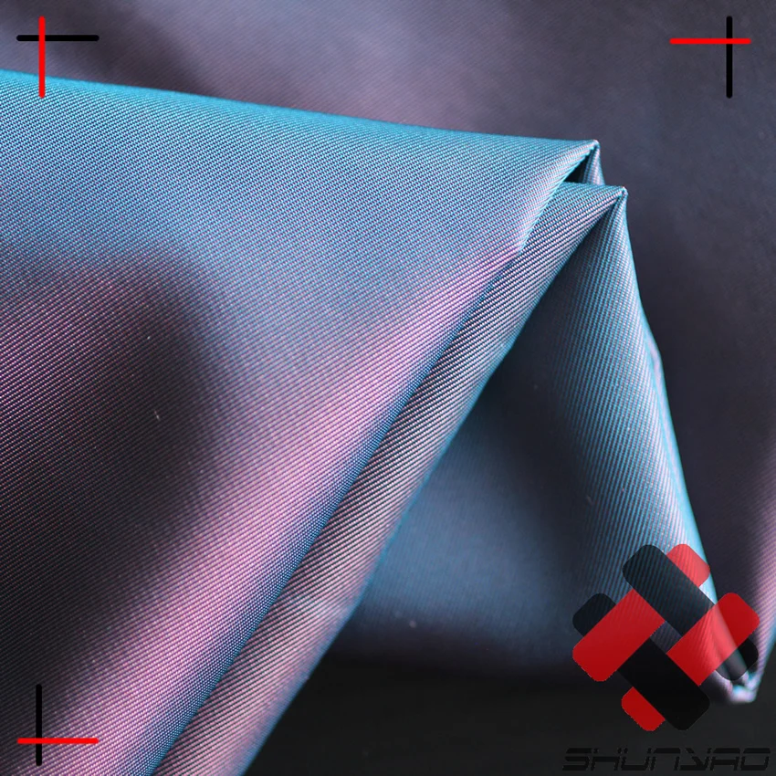 two tone nylon polyester twill chameleon fabric for jacket