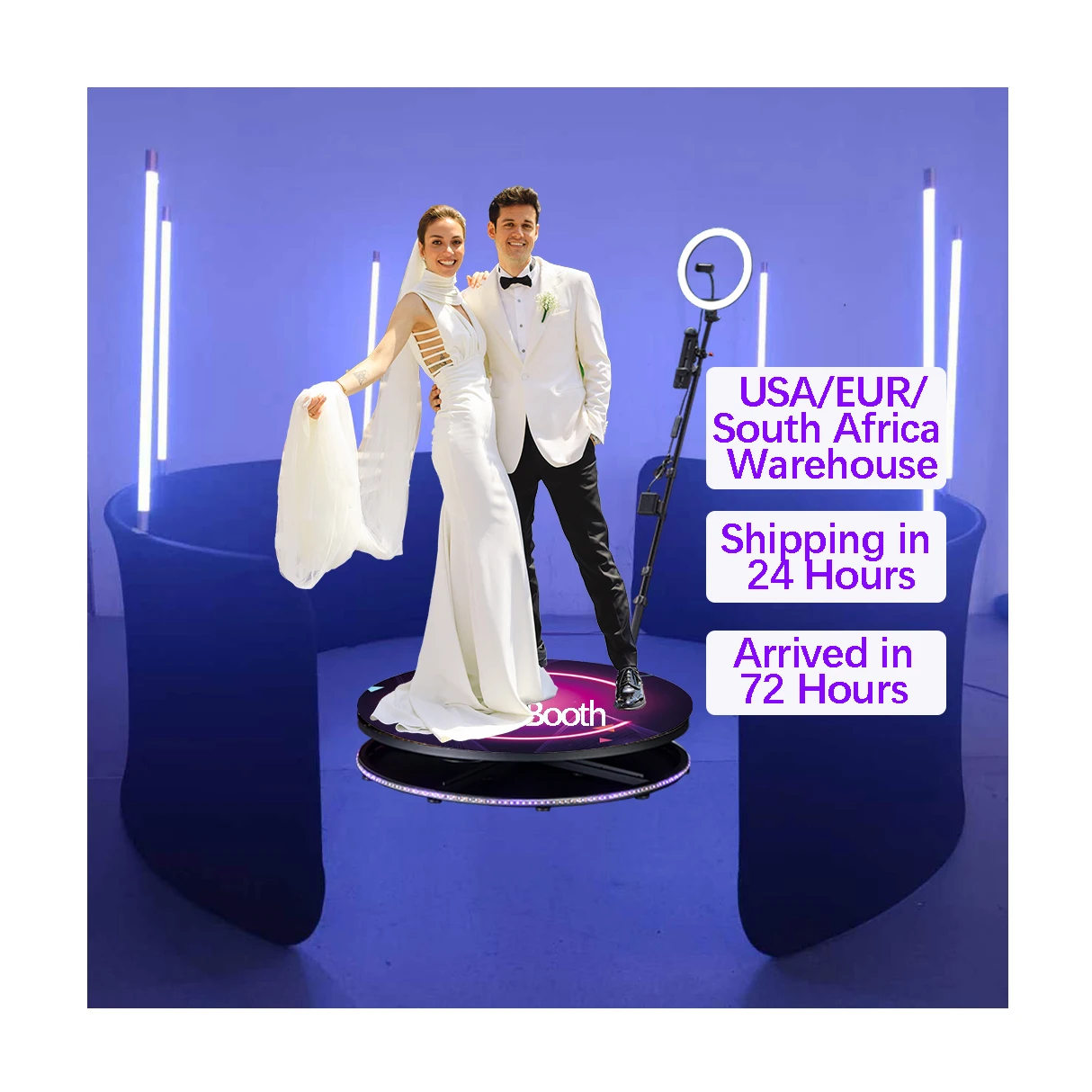 360 Photo Booth Spin Machine Automatic 360 Degree Camera Photobooth Video Accessories Rotating 68Cm 100Cm 115Cm Prix