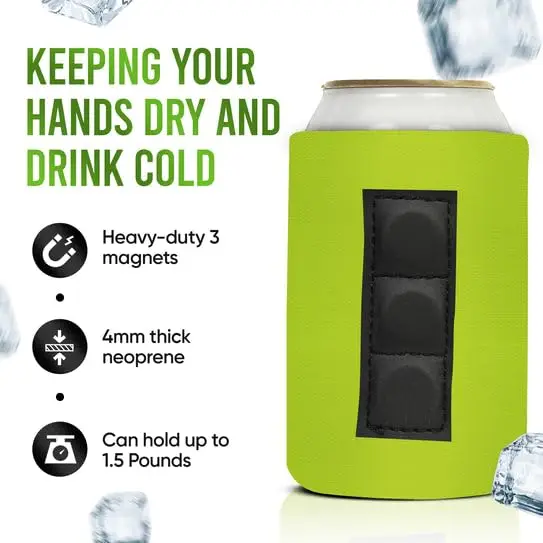 Neoprene Magnetic Cup Sleeves Waterproof Can Coolers Neoprene Insulated Drink Holder