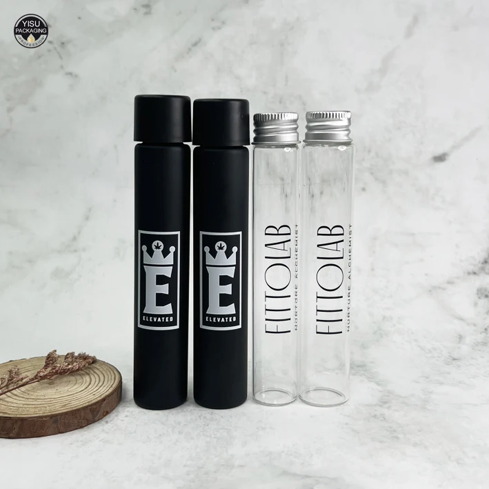 Luxury Glass vials Gift Box Set 30ml 40ml 50ml 80ml miniature glass test tubes bottle with screw aluminum cap