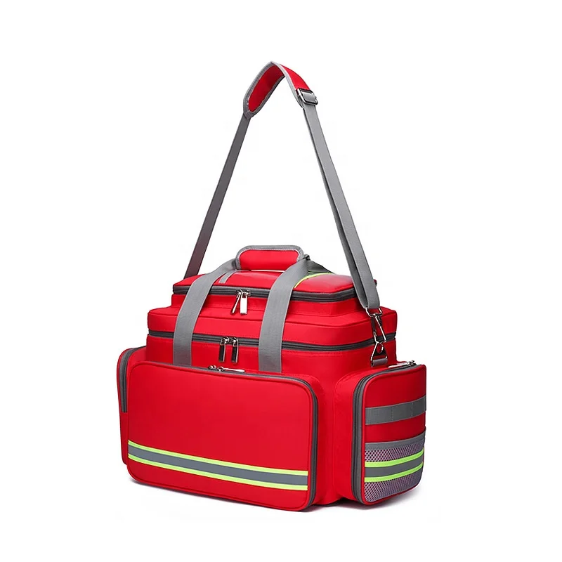 Portable handbag nurse oxygen fire rescue first aid kit empty large bag backpack medical sac overdose packaging for midwifery