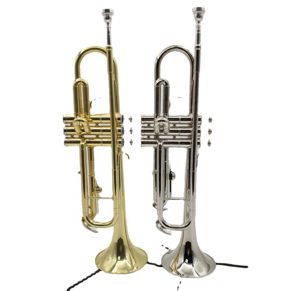 Trumpet Brass Tube Body Lacquer Gold  Complimentary Professional Case