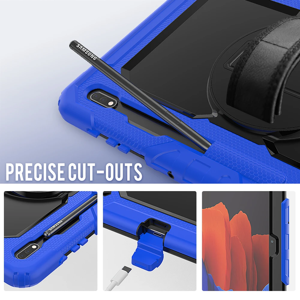 Rotating Shockproof case for Samsung galaxy tab S7 Plus12.4 SM-T970 T975 wholesales protective