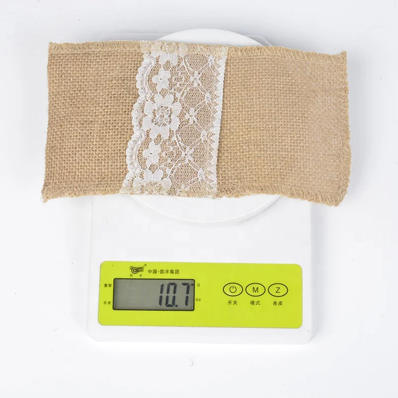 Burlap Lace Cutlery Holders Vintage Rustic Hessian Jute Pocket Knife and Fork Bag for Wedding Party Decoration