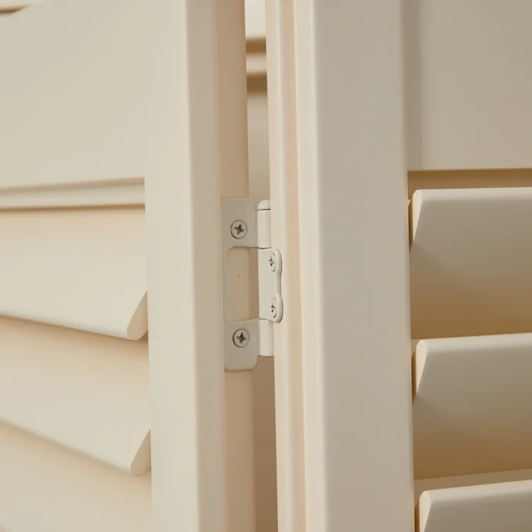 High Quality Tier On Tier Shutter Window Shutter Australia Style Bay Plantation Shutters White Colour Louver