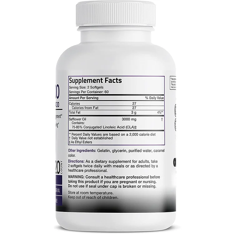 Customized Good Quality Natural Potency Supports Healthy Weight Management Lean Muscle Mass Conjugated Linoleic Acid Capsule