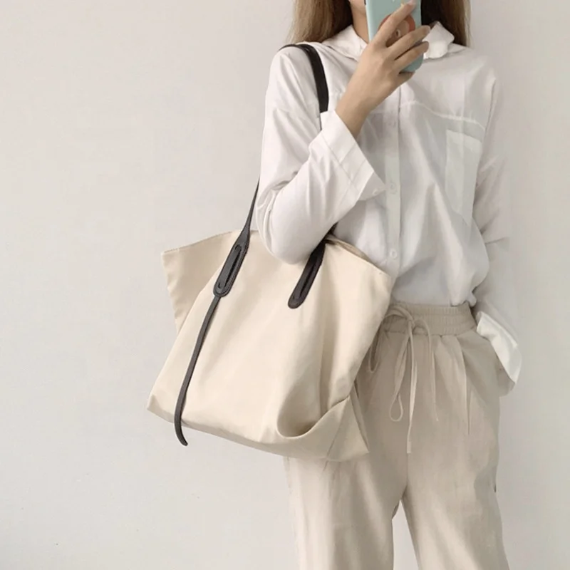 2022 OMOI Custom Large Womens Tote Bags Girls Shopping Tote Single Shoulder Bag Women With Special Handle