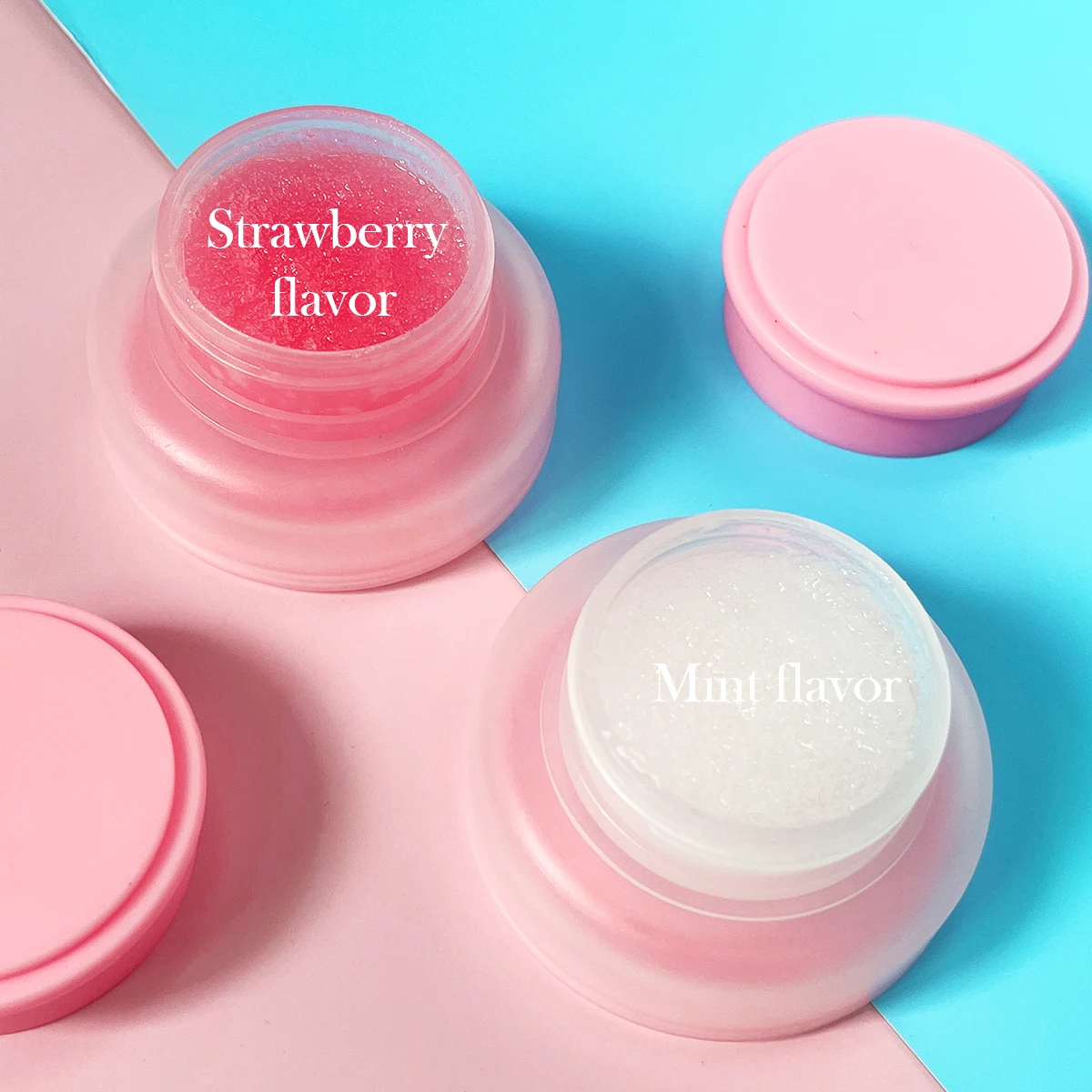Lip care lip scrub strawberry flavor moisturizing exfoliator scrub  private label vegan lip scrub