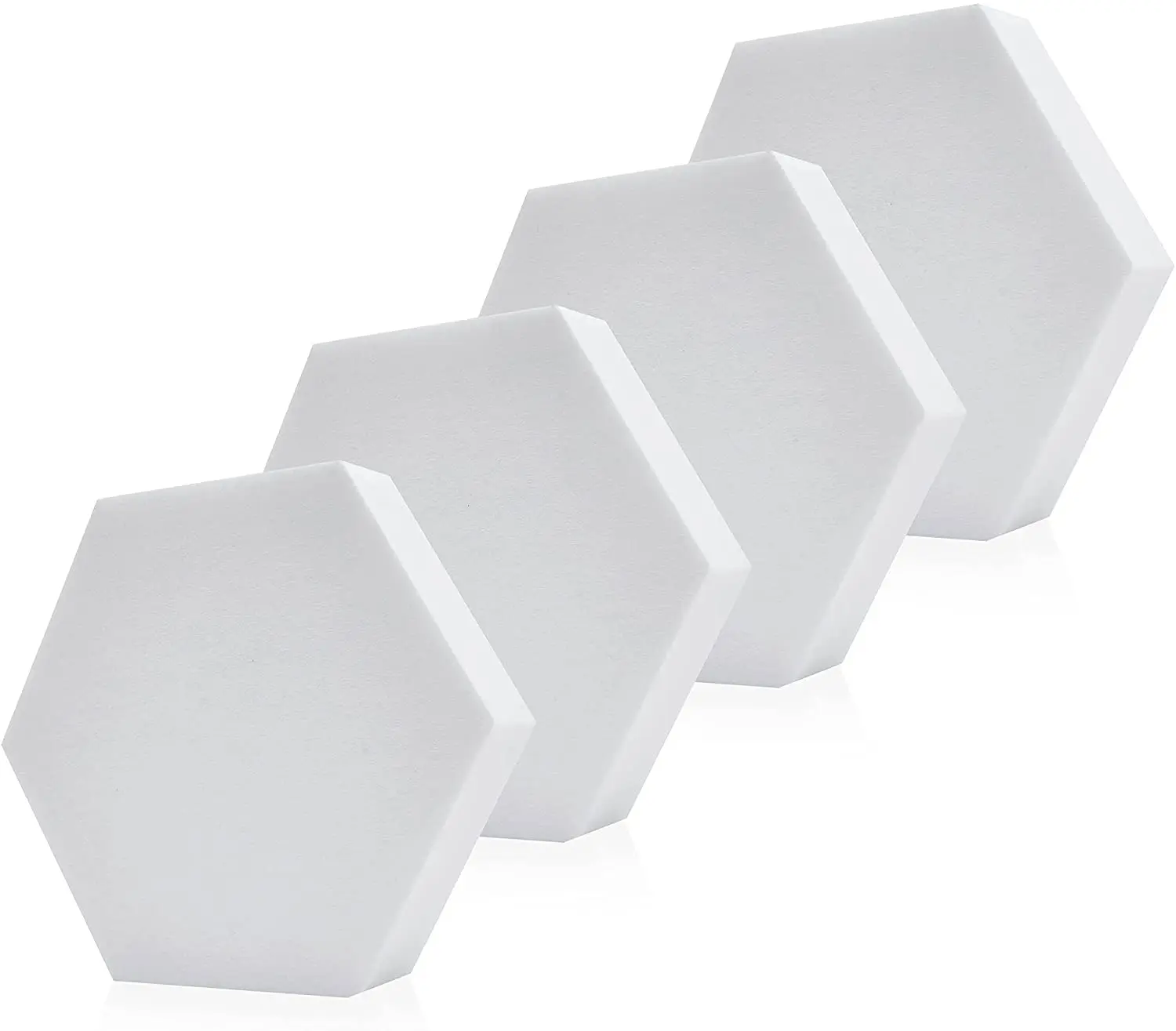 Pet Felt Sound Proof Wall Panel White Polyester Fiber Hexagon Acoustic Panel