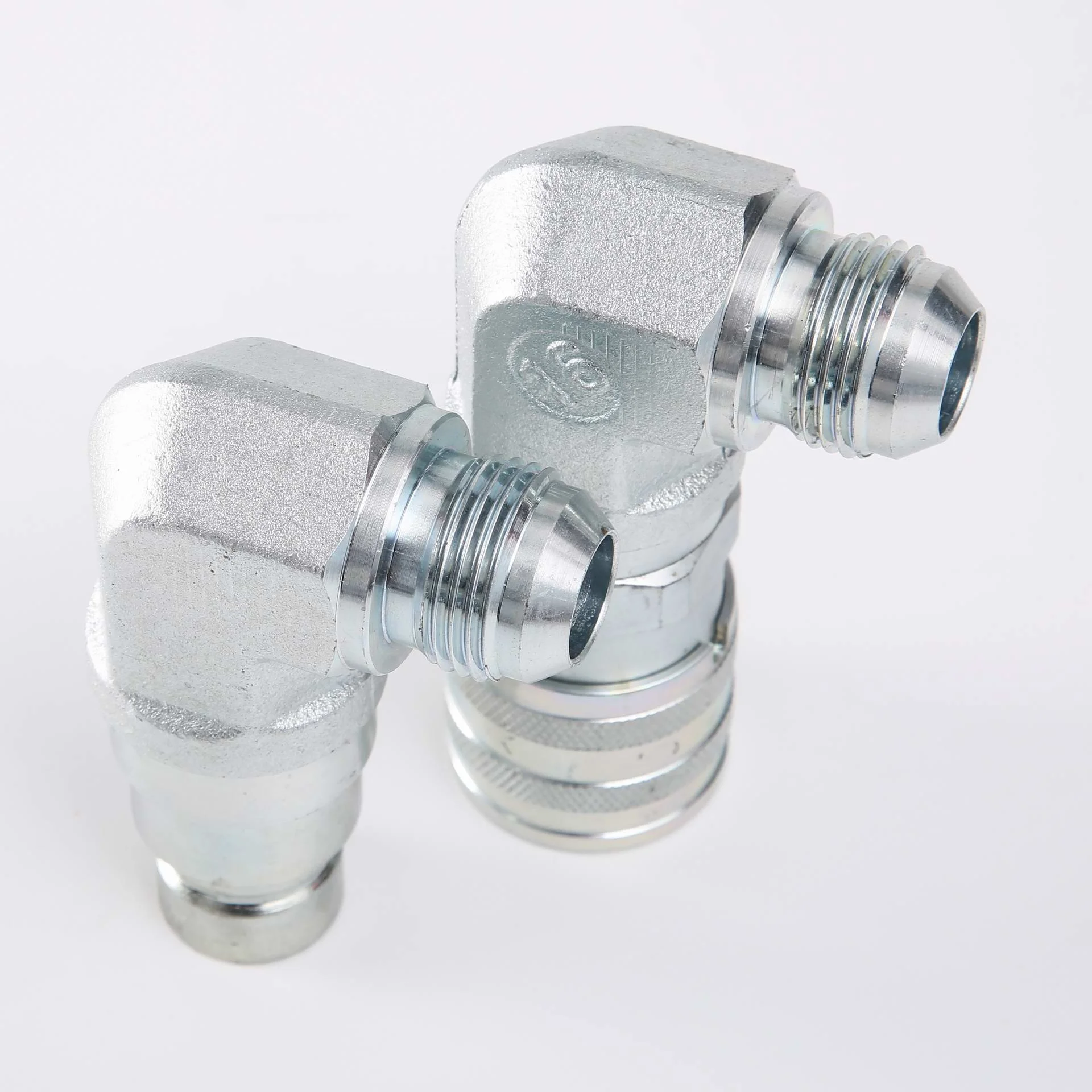 
Customized ISO16028 with 90 degree elbow flat face JIC male threaded hydraulic quick release coupling 1/2 inch 