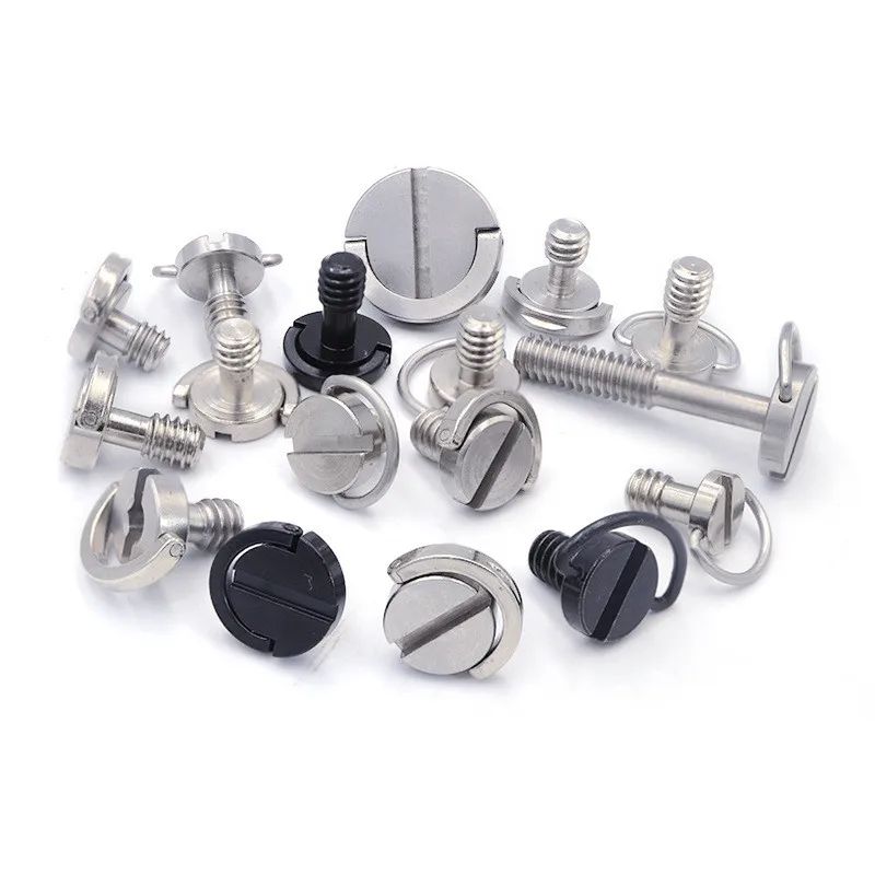 Stainless Steel Gimbal Base D Shaft D-Ring 1/4 Quick Release Tripod SLR Camera Screw for Camera Tripod Monopod QR Plate