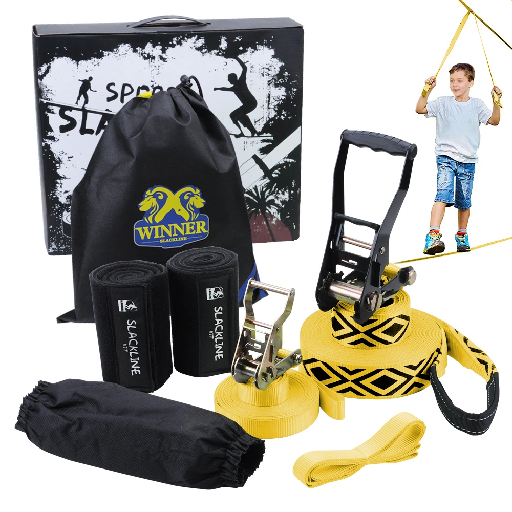 Slack Webbing Slackline Kit Slackline Webbing With Arm Trainer For Out Door Training