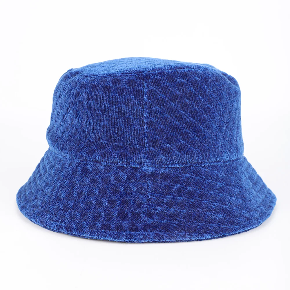 2023 new custom Tweed bucket hats solid color new era fitted hats woven winter warm and windproof men cap