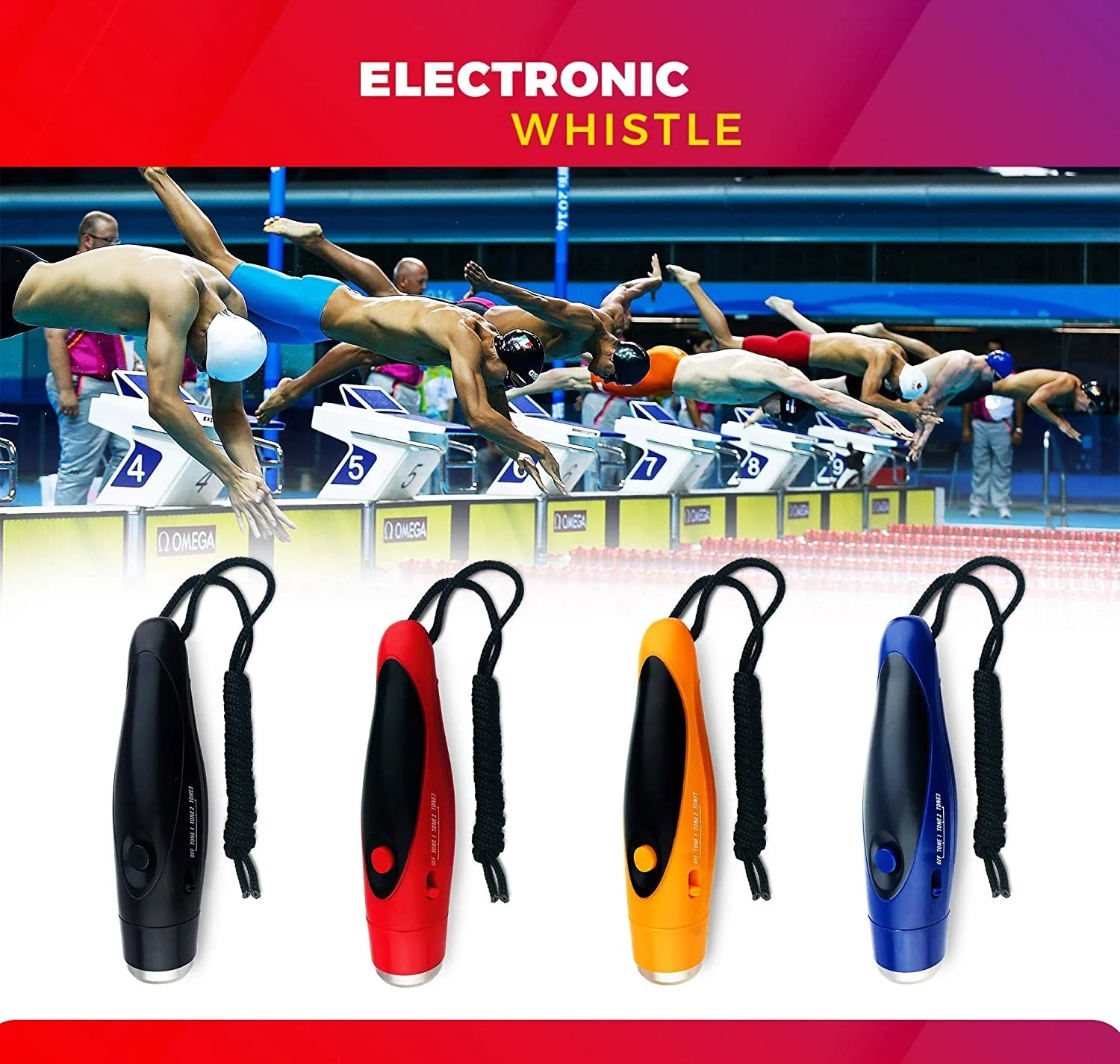 2021 NEW Three Tones lanyard outdoor Ultrasound Pets animal bird training teach Police Dog stop barking Whistle