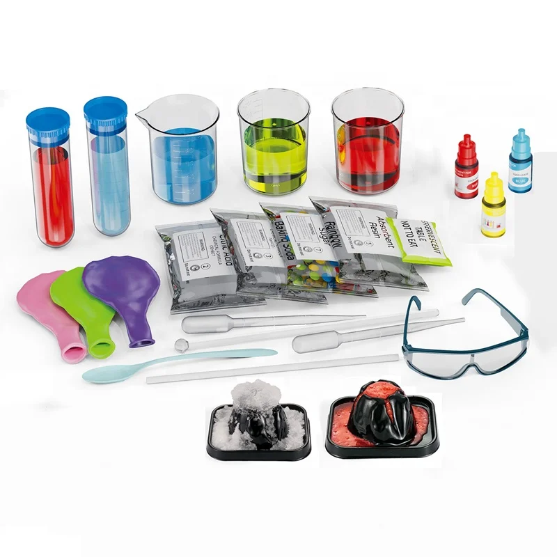DIY Kids Education Science Educational 27PCS Chemistry Discovery Kit 68 STEM Chemical Experiments Set