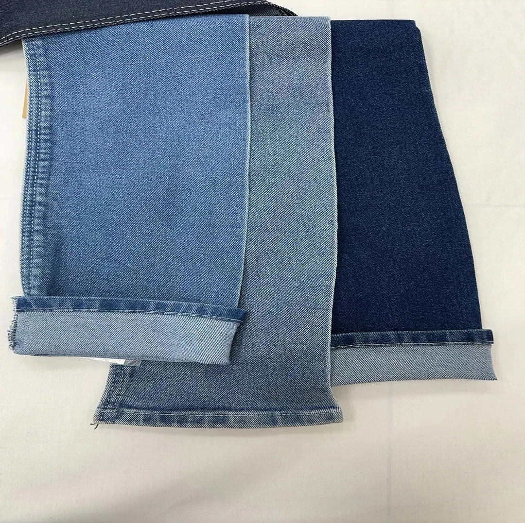 Top Quality Organic Yarn Smooth&Soft Surface 10.3oz Big Stretch No Slub Indigo  Denim Fabric