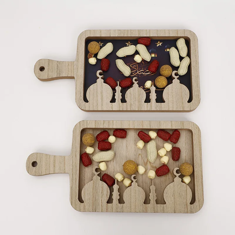2024 Ramadan Dekorationen Ramadan Trays With Handle Eid Mubarak Ramadan Kareem Islamic Muslim Home