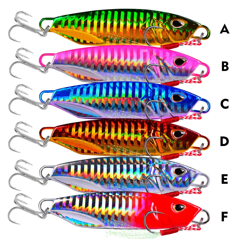 KEKAXI High Quality Metal Jig Bait 10G 15G 20G 30G 40G 50G Sea Shore Casting Jigging Lures Jigs Spoon Saltwater Fishing Lure